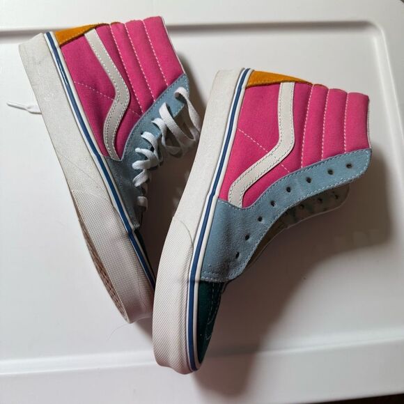Vans Off The Wall Old Skool Hi Top Canvas & Suede 500714 Size 6.5 M~Size 8.0W - Picture 1 of 7